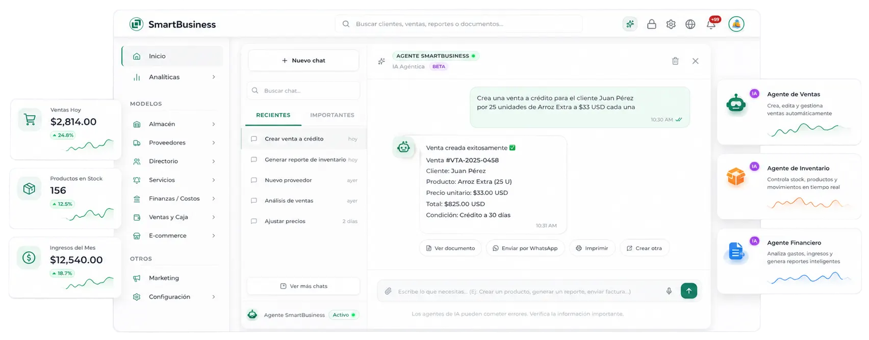 Dashboard de Gestión Empresarial Smart Business
